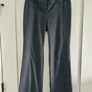 LOFT Gray Plaid Dress Trousers